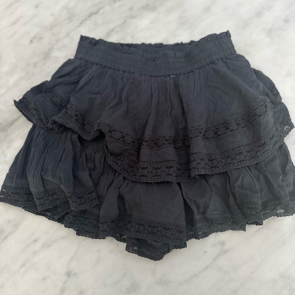 American Eagle Black Lace Tiered Skirt